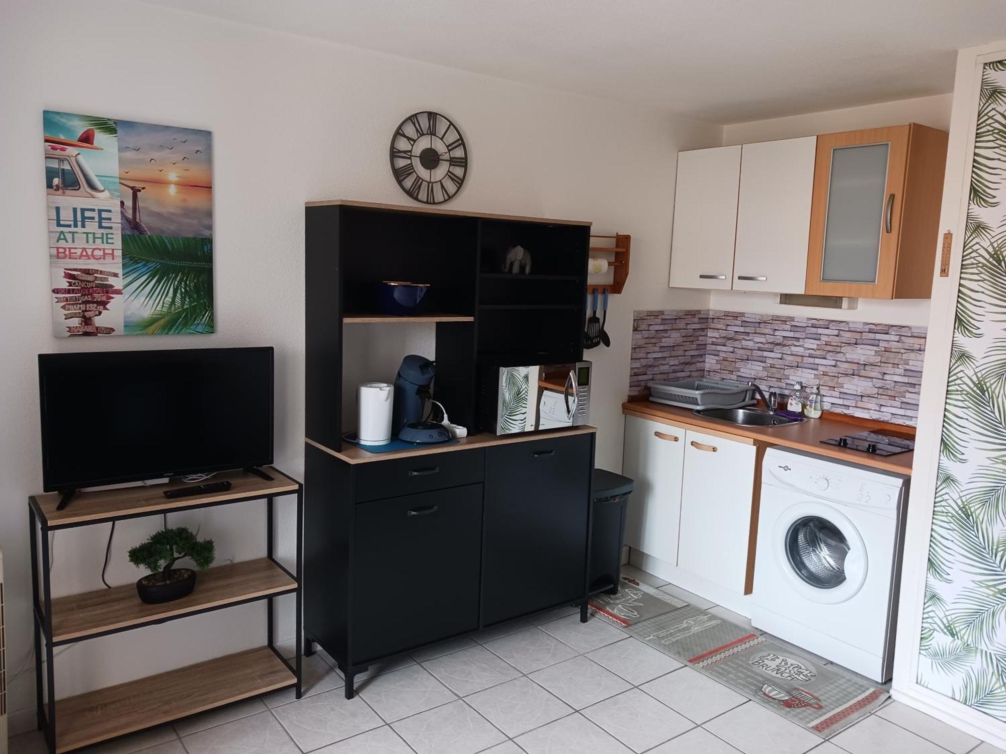 Appartement vue mer, accès direct plage, parking privatif Le Barcarès Esterno foto